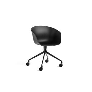 HAY AAC 24 About A Chair SH: 46 cm - Black Powder Coated Aluminium/Black