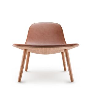 Eva Solo Abalone Lounge Chair SH: 40 cm - Olieret Eg/Cognac Læder