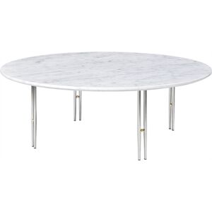 Gubi IOI sofabord Ø: 100cm - Chrome/White Carrara