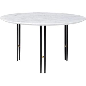 GUBI IOI sofabord Ø: 70cm - Black Semi Matt/White Carrara