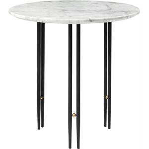 Gubi IOI sofabord Ø: 50cm - Black Semi Matt/White Carrara