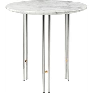 Gubi IOI sofabord Ø: 50cm - Chrome/White Carrara