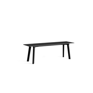 HAY CPH Deux 215 Bench 140x35x45 cm - Black Ink Lacquered Solid Beech/Ink Black Laminate