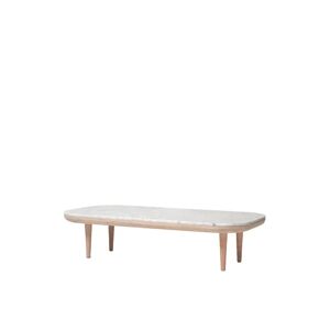 &Tradition Fly SC5 Lounge Table 60x120 cm - White Oiled Oak/Honed Bianco Carrara Marble
