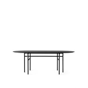 Audo Copenhagen Snaregade Dining Table Oval B: 210 cm - Black Steel / Black Oak