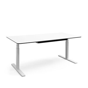 Paustian WD01 Work Desk 160x80 cm - White Laminate/White w. Black Edges