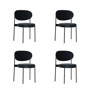 Verpan Series 430 Chair SH: 47 cm - Harald 182 Blue/Black 4 FOR 3 KAMPAGNETILBUD