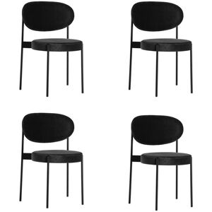 Verpan Series 430 Chair SH: 47 cm - Harald 192 Black/Black 4 FOR 3 KAMPAGNETILBUD