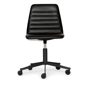 Paustian Spinal Chair 44 SH: 43-55 cm - Black Base w. Castors/Black Sierra Leather