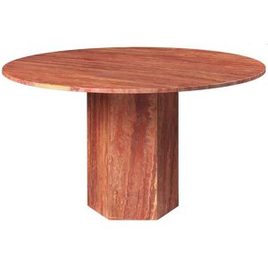 GUBI Epic Dining Table Ø: 130 cm - Red Travertine