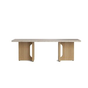 Audo Copenhagen Androgyne Lounge Table 120x45 cm - Natural Oak / Kunis Breccia Sand