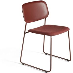 Hay Soft Edge P10 Sled Chair Upholstery m. Standard Gliders SH: 47,5 cm - Fall Red/Remix 662