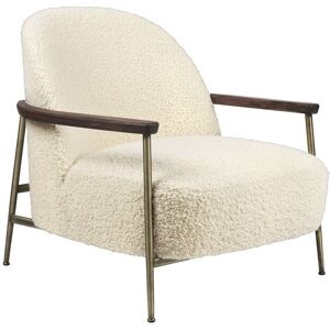 GUBI Sejour Lounge Chair Fully Upholstered W Armrest SH: 35 cm - Walnut / Agnello 001