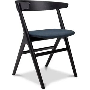 Sibast Furniture No 9 Dining Chair SH: 45 - Oak Black / Wool Remix Blue