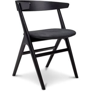 Sibast Furniture No 9 Dining Chair SH: 45 - Black Oak / Dunes Leather Anthrazite