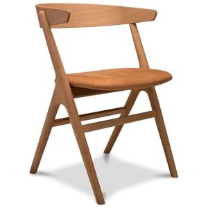 Sibast Furniture No 9 Dining Chair SH: 45 - Natural Oiled Oak / Dunes Leather Cognac