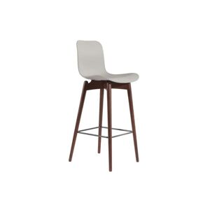 NORR11 Langue Bar Chair High SH: 75 cm - Dark Smoked Beech/Flint Grey