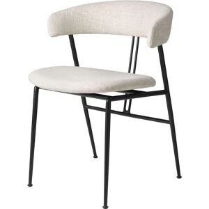 GUBI Violin Dining Chair Fully Upholstered Svevo SH: 45 cm - Black Matt / 002