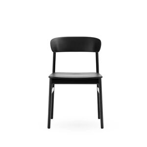 Normann Copenhagen Herit Chair SH: 45 cm - Black Oak Base/Black