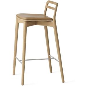 Vipp 484 Cabin Counter Stool SH: 67 cm - Light Oak/Sand Leather