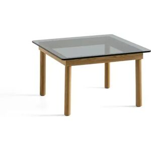 HAY Kofi Table 60x60 cm - Solid Oak / Grey Tinted Glass