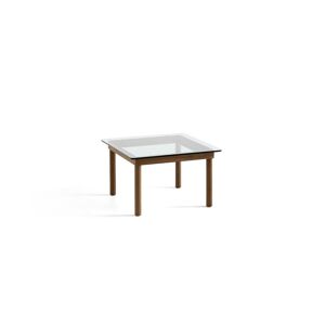 HAY Kofi Table 60x60 cm - Solid Walnut / Clear Glass