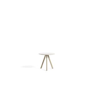 HAY CPH 20 Round Table Ø: 50 cm - Lacquered Solid Oak/White Laminate