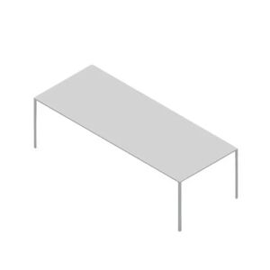 HAY New Order Table 100x250cm - Light Grey Powder Coated/Cloud Grey Linoleum