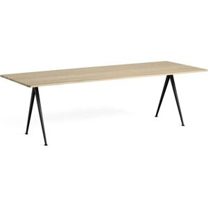 HAY Pyramide Table 02 250x85 cm - Black Powder Coated Steel/Matt Lacquered Oak