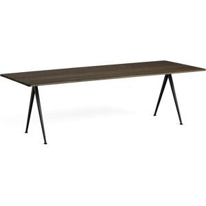 Hay Pyramide Table 02 250x85 cm - Black Powder Coated Steel/Smoked Oak