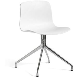 HAY AAC 10 About A Chair SH: 46 cm - Polished Aluminium/White