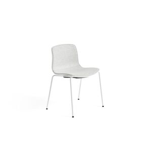 HAY AAC 16 About A Chair Front Upholstery SH: 46 cm - White Powder Coated Steel/White/Divina Melange 120