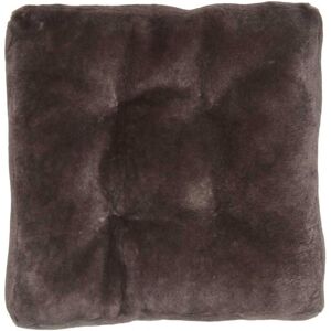 Natures Collection New Zealand Sheepskin Moccasin Seat Cover Square 45x45 cm - Dark Grey