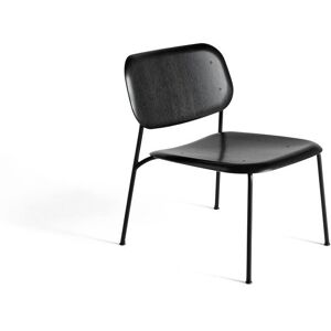 Hay Soft Edge 100 Lounge Chair SH: 40 cm - Black/Black Powder Coated Steel