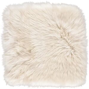 Natures Collection Seat Cover New Zealand Sheepskin Long Wool Square 37x37 cm - Linen