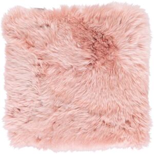 Natures Collection Seat Cover New Zealand Sheepskin Long Wool Square 37x37 cm - Rosa