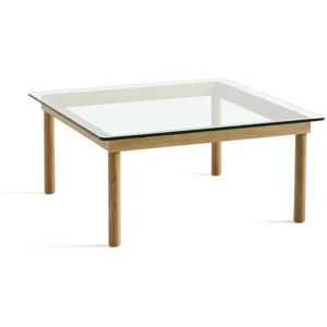 HAY Kofi Table 80x80 cm - Solid Oak / Clear Glass