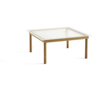 HAY Kofi Table 80x80 cm - Solid Oak / Clear Reeded Glass