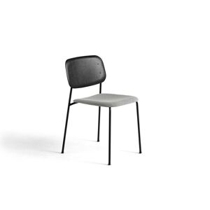 HAY Soft Edge 40 Chair w. Seat Upholstery SH: 47,5 cm - Steelcut Trio 124/Black Stained/Black Powder Coated Steel