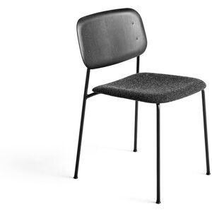 HAY Soft Edge 40 Chair w. Seat Upholstery SH: 47,5 cm - Hallingdal 180/Black Lacquered/Black Powder Coated Steel