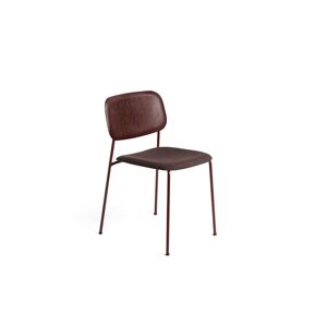 HAY Soft Edge 40 Chair w. Seat Upholstery SH: 47,5 cm - Remix 373/Fall Red Lacquered/Fall Red Powder Coated Steel