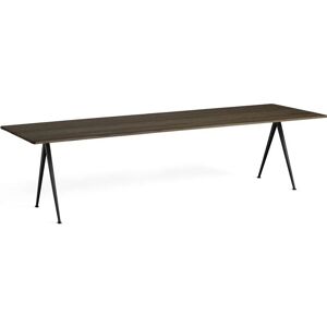 Hay Pyramide Table 02 300x85 cm - Black Powder Coated Steel/Smoked Oak