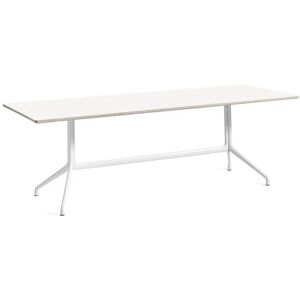 HAY AAT10 Table 220x90 cm - White Powder Coated Aluminium/White Laminate