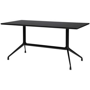 Hay AAT10 Table 180x105x74 cm - Black Powder Coated Aluminium/Black Linoleum