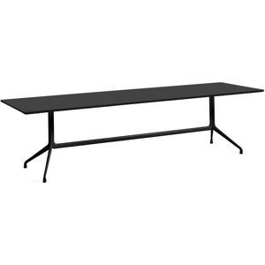 Hay AAT10 Table 280x105 cm - Black Powder Coated Aluminium/Black Linoleum