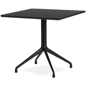 HAY AAT15 Table 80x80 cm - Black Powder Coated Aluminium/Black Linoleum