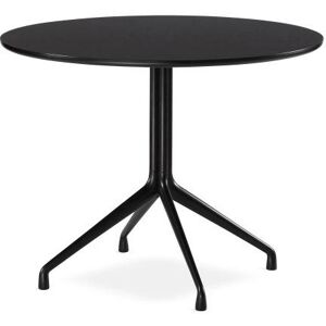 HAY AAT20 Table Ø: 80xH: 74 cm - Black Powder Coated Aluminium/Black Linoleum