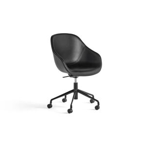 HAY AAC155 Drejestol About A Chair SH: 44 cm - Black Powder Coated Aluminium/Sierra SI1001