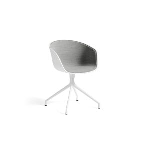 HAY AAC 20 About A Chair Front Upholstery SH: 46 cm - White Powder Coated Aluminium/White/Remix 123