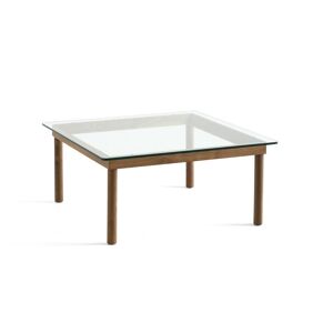 HAY Kofi Table 80x80 cm - Solid Walnut / Clear Glass